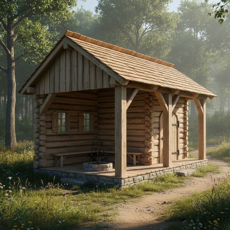 Wood Cabin Construction